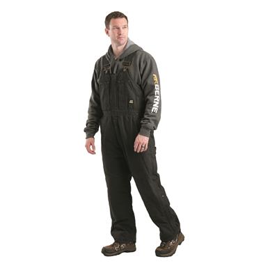 Berne Men's Heartland Washed Duck Insulated Bib Overalls