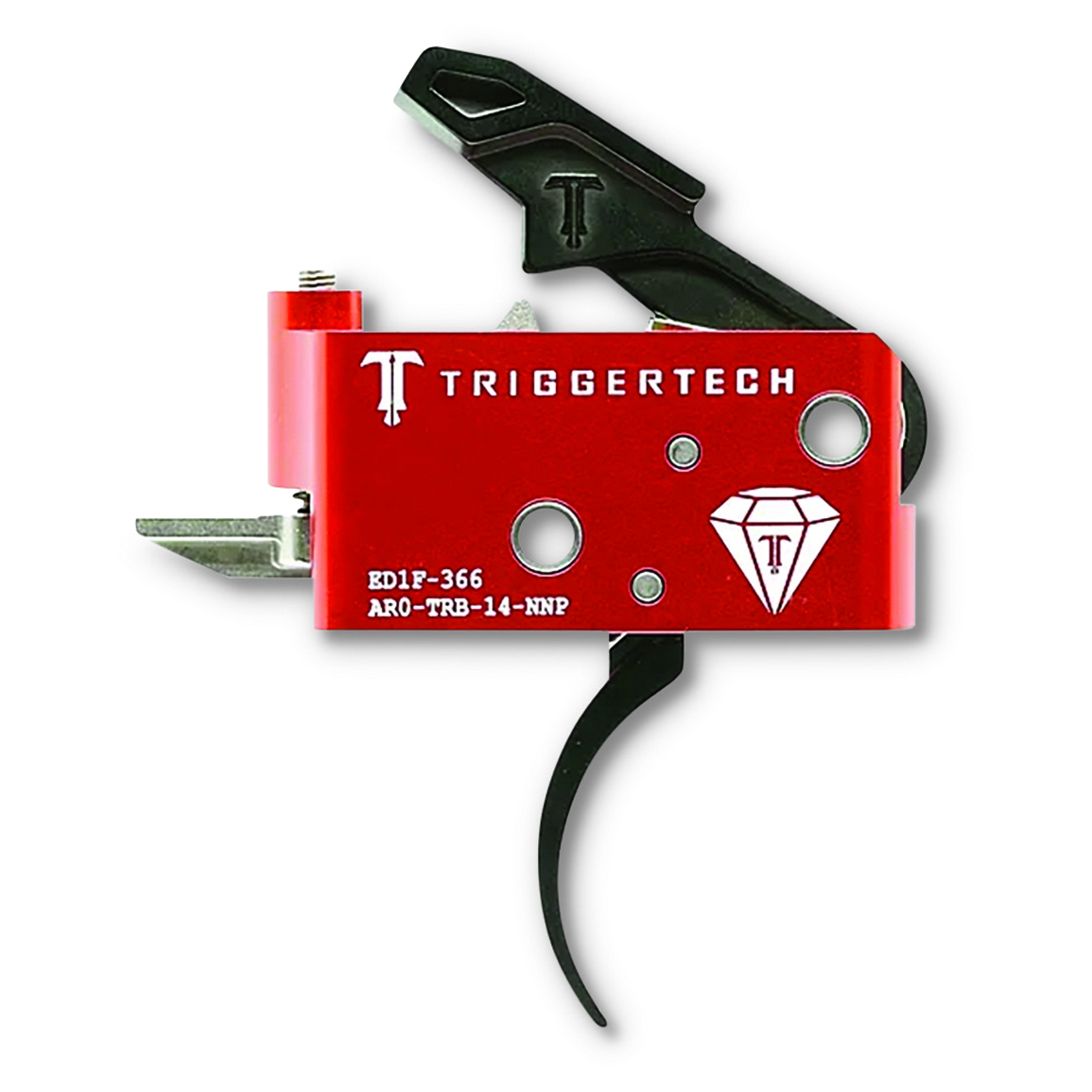 TriggerTech AR-15 Diamond 2-Stage Curved Trigger, 1.5-4 lbs.