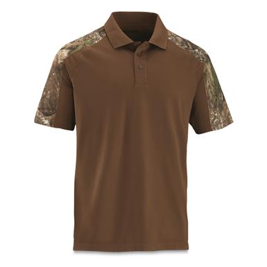 Guide Gear Men's Camo Detail Polo Shirt