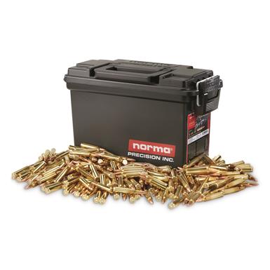 Norma Range & Training, 5.56x45mm NATO, M193 FMJ, 55 Grain, 250 Rounds with Ammo Can