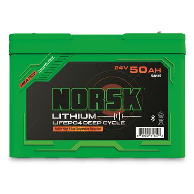 Norsk 24V 50Ah Lithium Battery, Heated