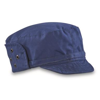 Serbian Military Surplus Blue Waterproof Field Caps, 4 Pack, Used