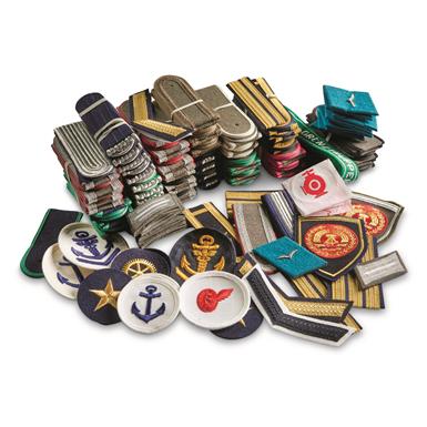 East German Military Surplus Patches, Badges and Insignia, 100 Pack, New