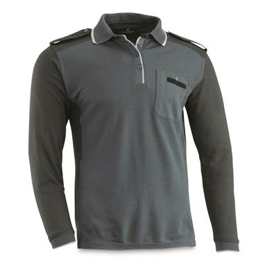 Dutch Military Surplus Customs Officer Long Sleeve Polo Shirt, New