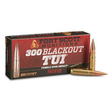 Fort Scott Tumble Upon Impact Ammo, 300 BLK, SCS, 150 Grain, 20 Rounds