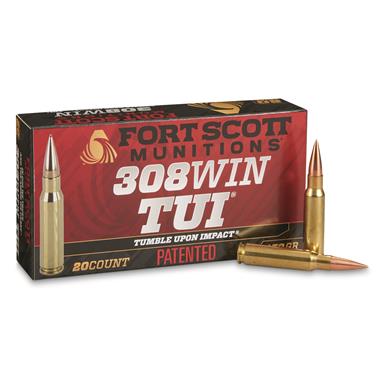 Fort Scott Tumble Upon Impact Ammo, .308 Win., SCS, 150 Grain, 20 Rounds