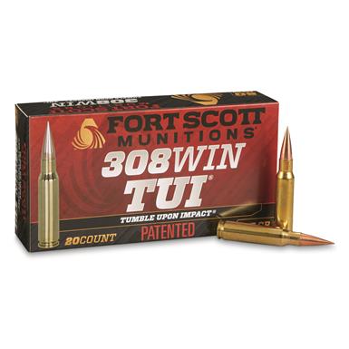 Fort Scott Tumble Upon Impact Ammo, .308 Win., SCS, 175 Grain, 20 Rounds