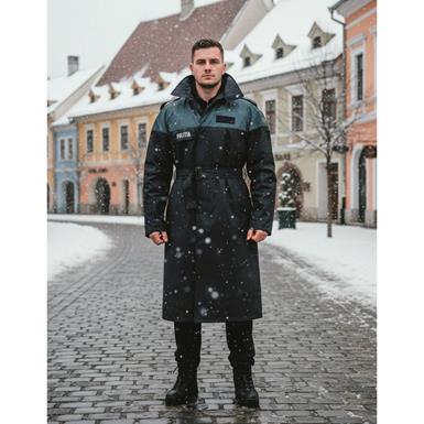 Romanian Police Surplus Waterproof Trench Coat, Like New