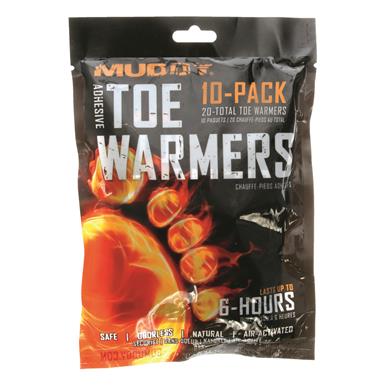 Muddy Disposable Toe Warmers with Adhesive, 10-pack