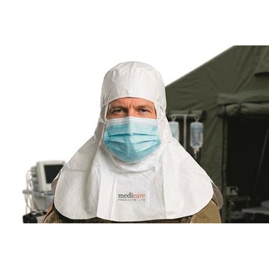 British Military Medical Hood with Face Mask, 8 Pack, New