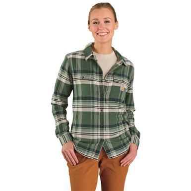 Carhartt Women's TENCEL Fiber Series Relaxed Fit Long-Sleeve Flannel Shirt
