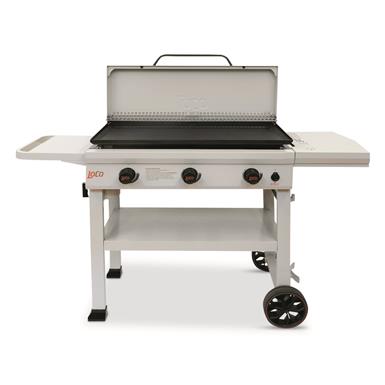 LoCo Cookers 36" 3-Burner SmartTemp Propane Flat Top Grill/Griddle, Chalk Finish