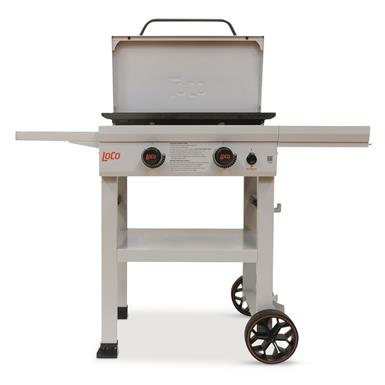 Loco Cookers 26" 2-Burner SmartTemp Propane Flat Top Grill/Griddle, Chalk Finish