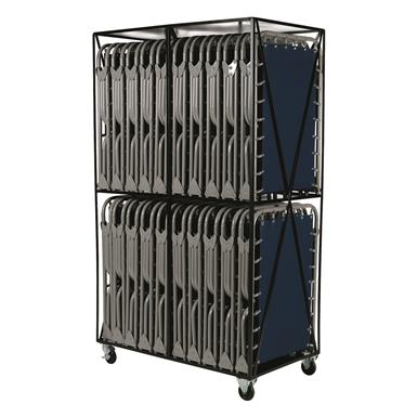 Blantex XB-1 Foldable Economy Steel Cots with Cart, 20 Pack