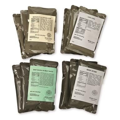 U.S. Military MRE GI Entree Pouches, 12 Pack, New