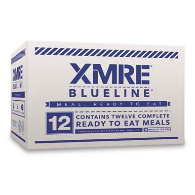 XMRE Blue Line High Calorie Meals Ready to Eat, Case of 12