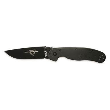 Ontario RAT 2 Folding Knife, Black/Black