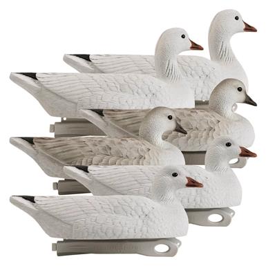 Hardcore Rugged Series Snow Goose Floating Decoys, 6 Pieces