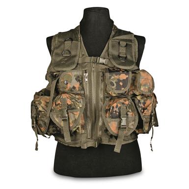 Mil-Tec 9 Pocket Tactical Vest, Flecktarn