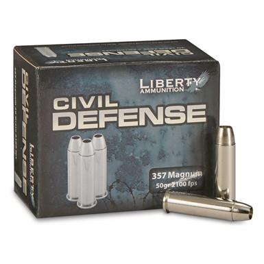 Liberty Civil Defense, .357 Magnum, Fragmenting Hollow Point, 50 Grain, 20 Rounds