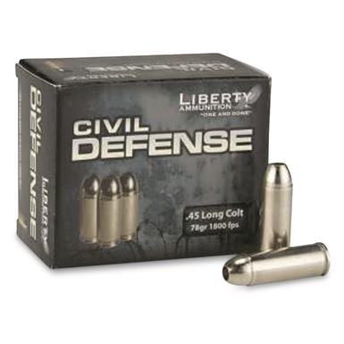 Liberty Civil Defense, .45 Colt, Fragmenting Hollow Point, 78 Grain, 20 Rounds