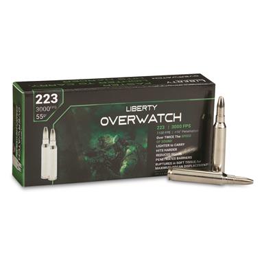 Liberty Overwatch, .223 Remington, Solid Hollow Point, 55 Grain, 20 Rounds