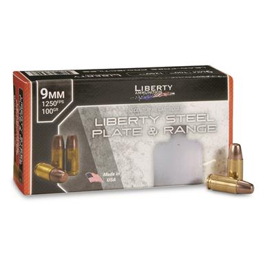 Liberty Steel Plate & Range, 9mm, FN, 100 Grain, 50 Rounds
