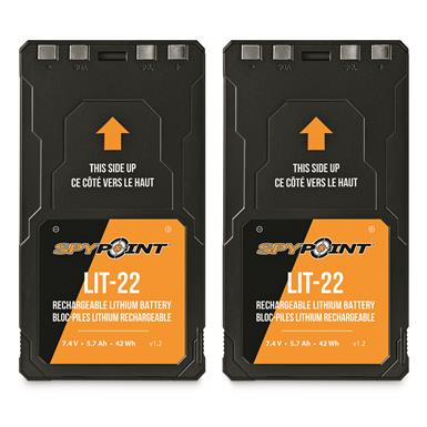 SPYPOINT LIT-22 Lithium Battery Packs, 2 Pack