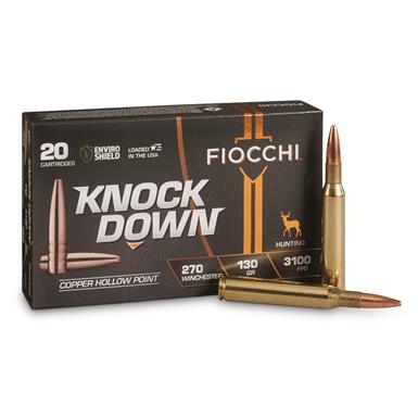 Fiocchi KnockDown, .270 Winchester, CHP, 130 Grain, 20 Rounds