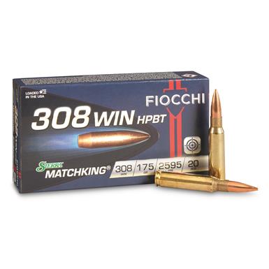 Fiocchi Hyperformance, .308 Win., Sierra MatchKing HPBT, 175 Grain, 20 Rounds