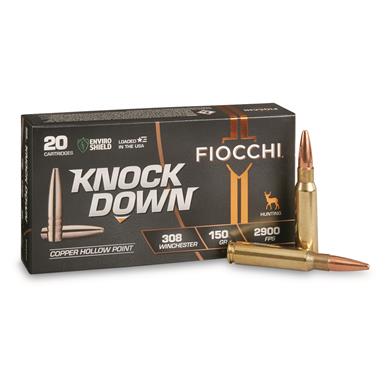 Fiocchi KnockDown, .308 Winchester, CHP, 150 Grain, 20 Rounds