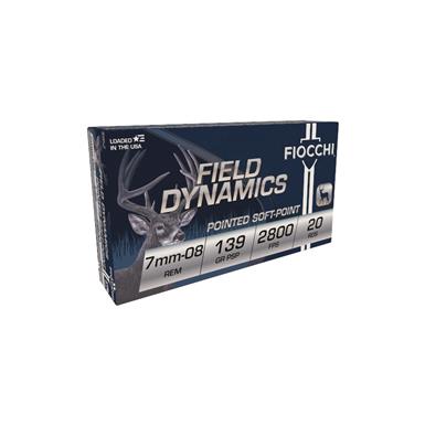 Fiocchi Field Dynamics, 7mm-08 Remington, PSP, 139 Grain, 20 Rounds