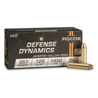 Fiocchi Defense Dynamics, .357 Magnum, JHP, 125 Grain, 50 rounds