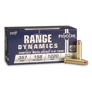 Fiocchi Range Dynamics, .357 Magnum, CMJFP, 158 Grain, 50 Rounds