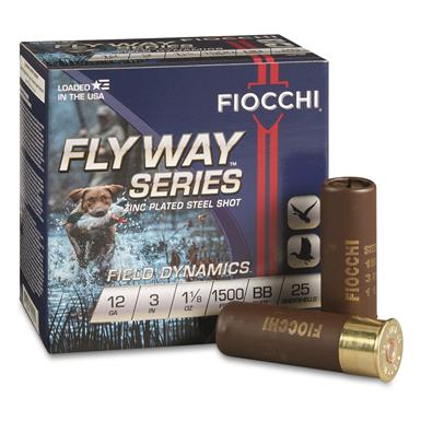 Fiocchi Flyway Plated Steel, 12 Gauge, 3", 1 1/8 oz., 25 Rounds