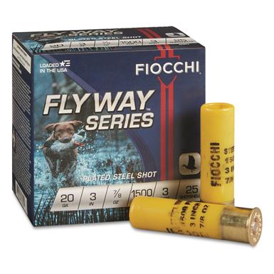 FIocchi Flyway Plated Steel, 20 Gauge, 3", 7/8 oz., 25 Rounds