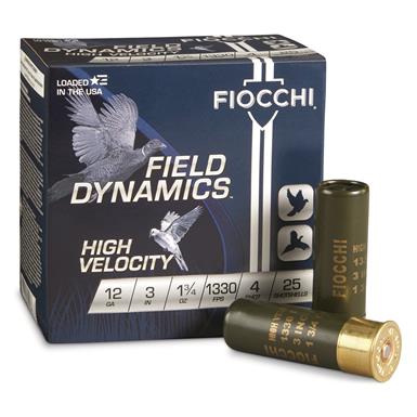 Fiocchi Field Dynamics Upland Game, 12 Gauge, 3", 1 3/4 oz., 25 Rounds