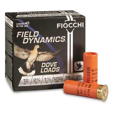 Fiocchi Field Dynamics Steel Dove Loads, 12 Gauge, 2 3/4", 1 1/8 oz., 250 Rounds