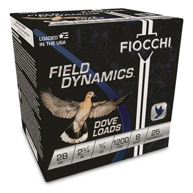 Fiocchi Field Dynamics Dove Loads, 28 Gauge, 2 3/4", 3/4 oz., 25 Rounds