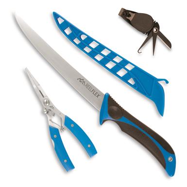 Outdoor Edge 7.5" ReelFlex Fillet Set with Sheath, Pliers, and Nippers