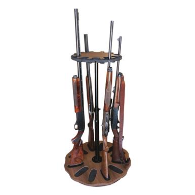 Rush Creek Creations 12 Gun Spinning Floor Rack with Adjustable Height