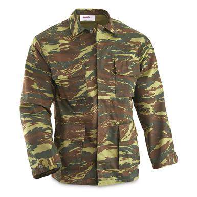 Greek Military Surplus Lizard Camo Field Shirt, New