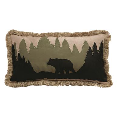 Carstens Bear Scene Pillow, 14" x 26"