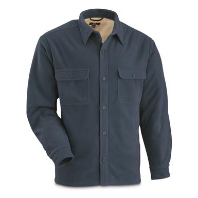 Guide Gear Solid Sherpa-Lined Fleece CPO Shirt Jacket