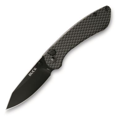 Buck Knives 743 Mini Sovereign Folding Knife, Carbon Fiber