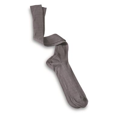 Italian Military Surplus 100% Cotton Dress Socks, 6 Pairs, New