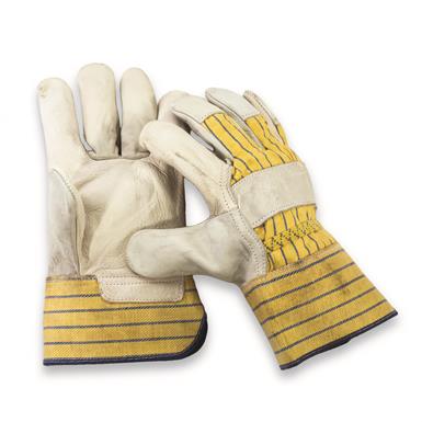 French Military Surplus Suede Work Gloves, 2 Pack, New