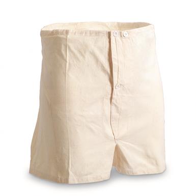 Italian Military Surplus Cotton Boxer Shorts, 5 Pairs, New