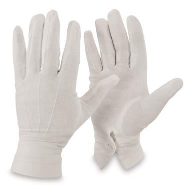 Italian Military Surplus Air Force Cotton Dress Gloves, 4 Pack, New