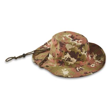 Italian Municipal Surplus Ripstop Boonie Hat, Vegetato Camo, New